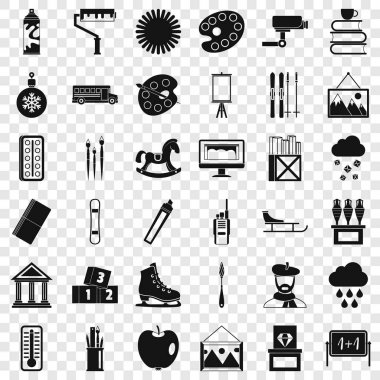 Resim Icons set, basit tarzı