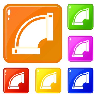 Bağlantı boruları simgeleri vektör rengini ayarlama