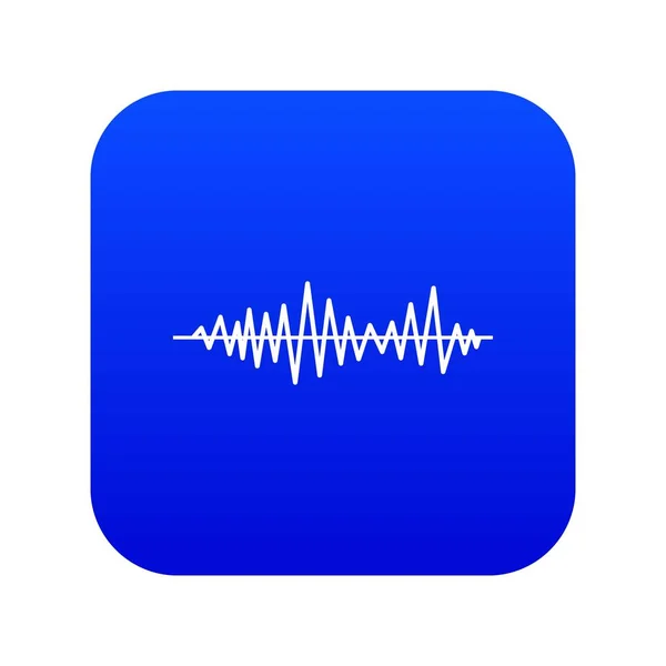 Muziek geluidsgolven icoon digitale blauw — Stockvector