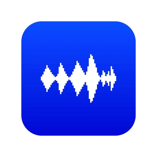 Audio digitale equalizzatore icona della tecnologia digitale blu — Vettoriale Stock
