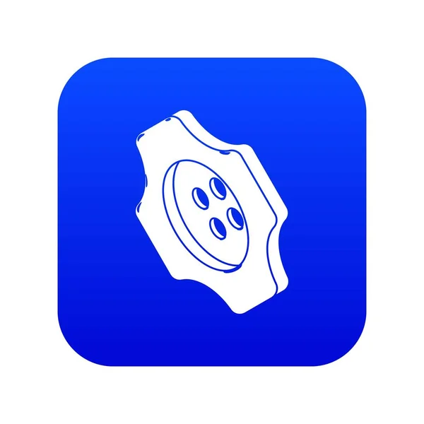 Cogwheel botón de la ropa icono azul vector — Archivo Imágenes Vectoriales