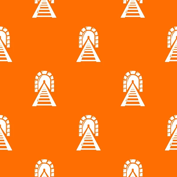 Σιδηροδρομικό διάνυσμα μοτίβο τούνελ πορτοκαλί — Διανυσματικό Αρχείο