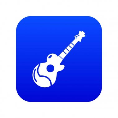 Akustik gitar simgesi mavi vektör