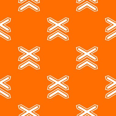 İki hat olmayan bariyer Demiryolları desen vektör turuncu