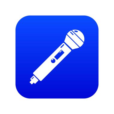 Mikrofon simgesi mavi vektör