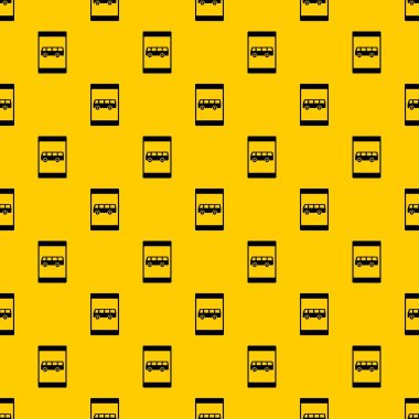 Otobüs stop işareti desen vektör