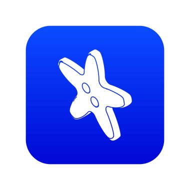 Yıldız düğmesi elbise mavi simge vektör