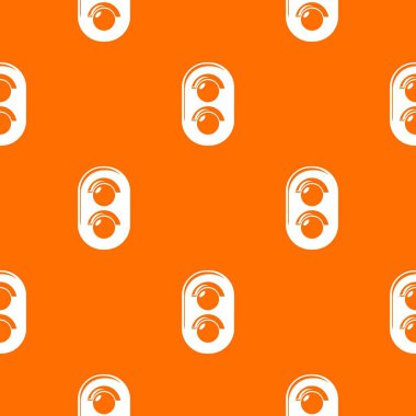 Trafik ışık demiryolu desen vektör turuncu