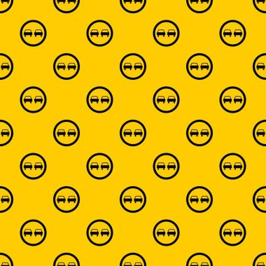 Hiçbir sollama yol trafik işareti desen vektör