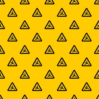 Warning sign of low flying aircraft pattern vector