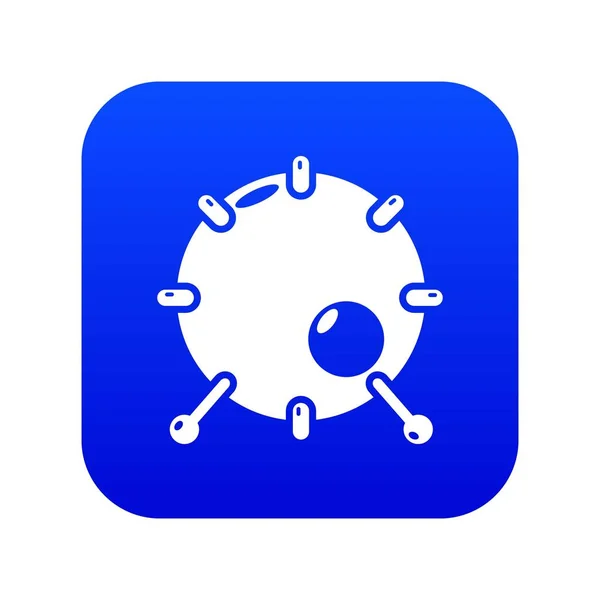 Drum icon blue vector — Stock Vector