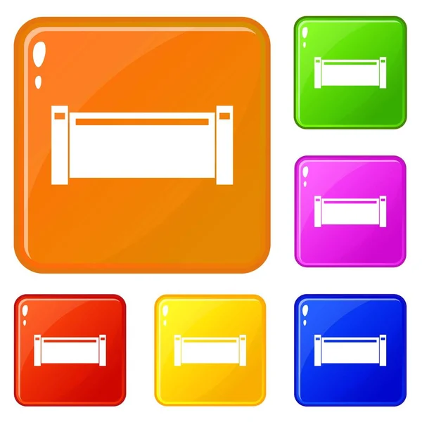 Icone del pezzo del tubo impostare il colore vettoriale — Vettoriale Stock