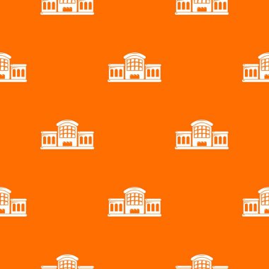 Tren İstasyonu desen vektör turuncu