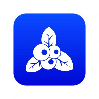 Kızılcık simgesi dijital mavi