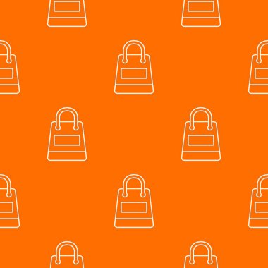 Alışveriş çantası desen vektör turuncu