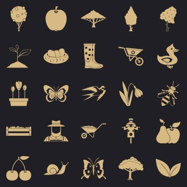 Bitki Icons set, basit tarzı