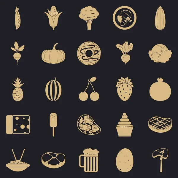 Conjunto de ícones de milho, estilo simples — Vetor de Stock