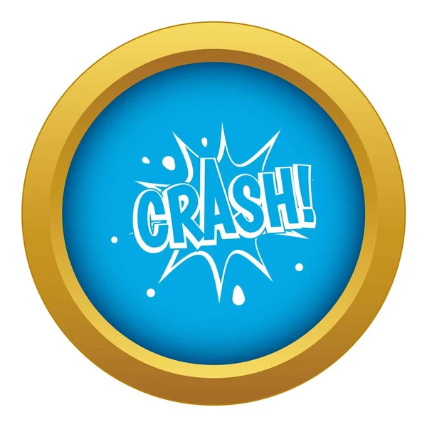 Crash explosion icon blue vector isolated — Stock Vector