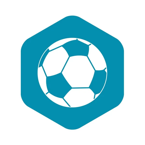 Voetbal bal pictogram, eenvoudige stijl — Stockvector