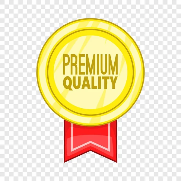 Icono de etiqueta de calidad premium, estilo de dibujos animados — Vector de stock