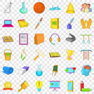 Spor eğitim simgeler ayarla, tarzı çizgi film