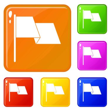 Bayrak simgelerini sallayarak vektör rengini ayarlayın