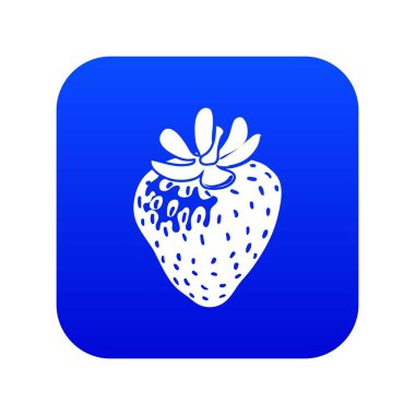 Çilek simgesi mavi vektör