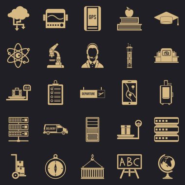 Küre Icons set, basit tarzı