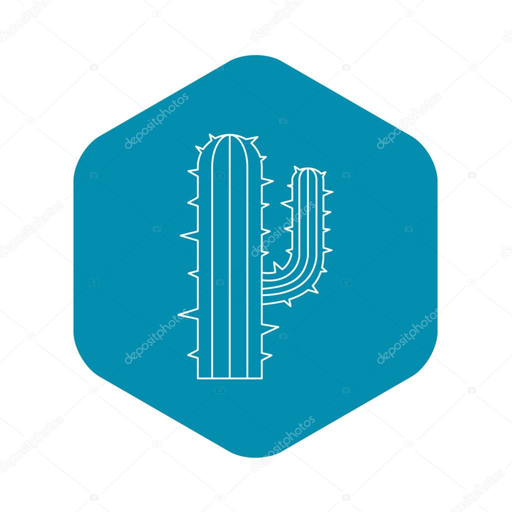 Desert plant icon, outline style