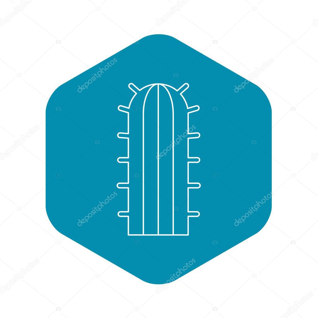Cactus plant icon, outline style