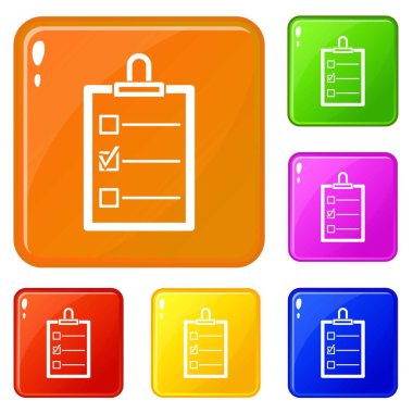 Yapmak için liste simgeleri vektör renk ayarlamak