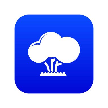 Ağaç simgesi mavi vektör