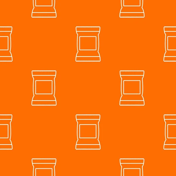 Φαγητό μεζεδάκι μαξιλάρι τσάντα μοτίβο φορέα πορτοκαλί — Διανυσματικό Αρχείο
