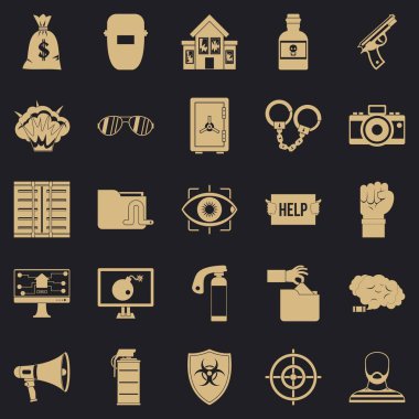 Hack Icons set, basit tarzı