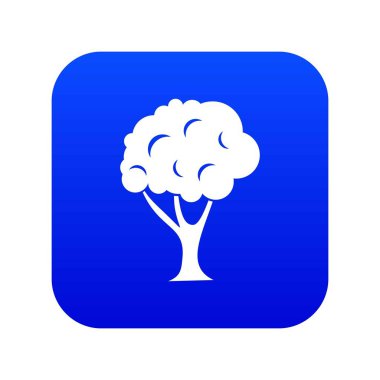 Ağaç simgesi dijital mavi