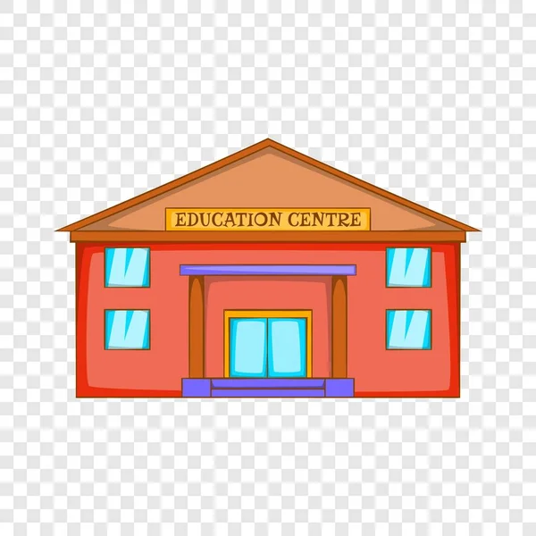 Centro di istruzione edificio icona, stile cartone animato — Vettoriale Stock