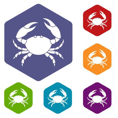 Yengeç simgeleri vektör hexahedron