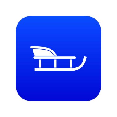 Kızak simgesi dijital mavi