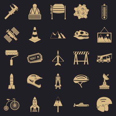 Kask Icons set, basit tarzı