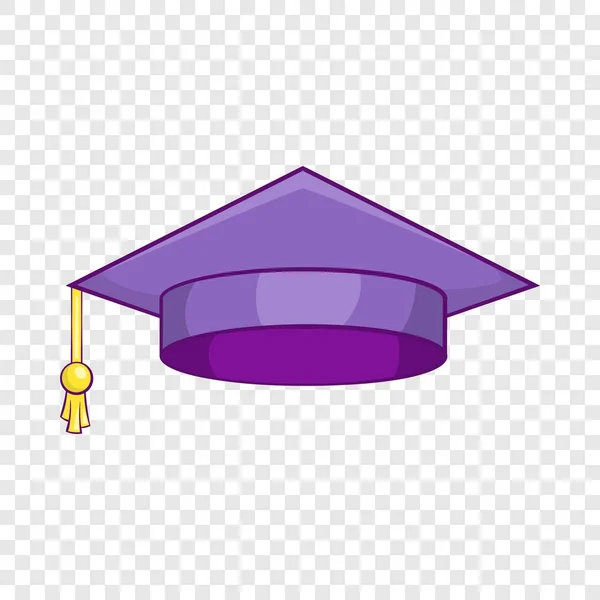 Icono de la tapa de graduación, estilo de dibujos animados — Vector de stock