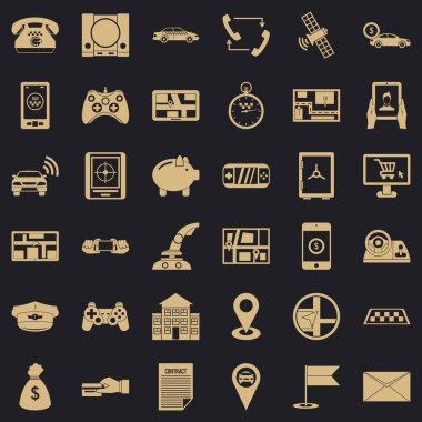 Telefon Icons set, basit tarzı