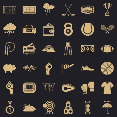 Tenis Icons set, basit tarzı