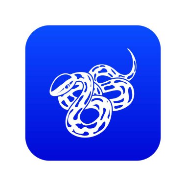 Teksas yılan simgesi mavi vektör