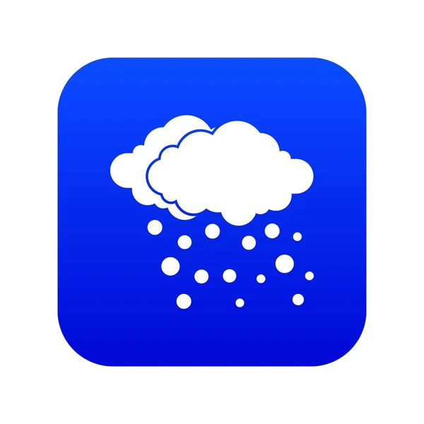 Nube y nieve icono digital azul — Vector de stock