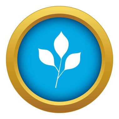 Kiraz simge mavi vektör izole bırakır