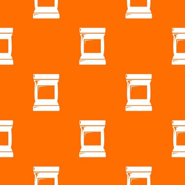 Gıda snack yastık çantası desen vektör turuncu