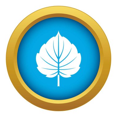 Alder yaprak simgesi mavi vektör izole