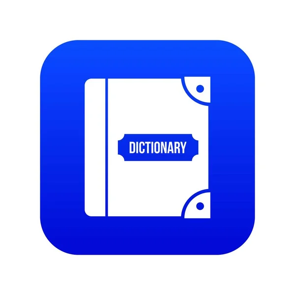 Englisches Wörterbuch Symbol digital blau — Stockvektor