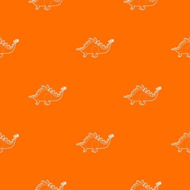 Stegosaurus desen vektör turuncu