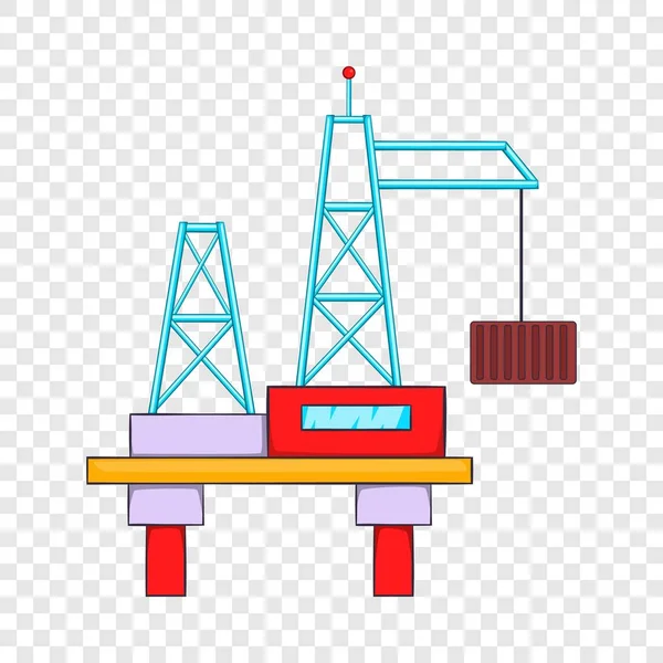 Icono de la grúa de construcción, estilo plano — Archivo Imágenes Vectoriales